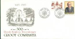 Constantia Derde Eeufees Tercentenary  Botha  , South Africa FDC 1985 - Briefe U. Dokumente