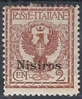1912 EGEO NISIRO AQUILA 2 CENT MH * - RR10900 - Egeo (Nisiro)