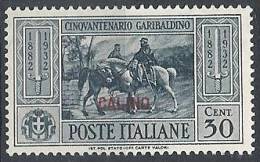 1932 EGEO CALINO GARIBALDI 30 CENT MH * - RR10902 - Egée (Calino)