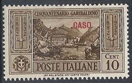 1932 EGEO CASO GARIBALDI 10 CENT MH * - RR10904 - Aegean (Caso)