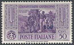 1932 EGEO COO GARIBALDI 50 CENT MH * - RR10904 - Egeo (Coo)