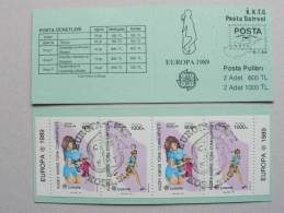 Zypern Türkisch 249/0 C MH 2 Oo Booklet 2 Oo Used, EUROPA/CEPT 1989, Kinderspiele - Unused Stamps