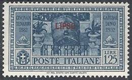1932 EGEO LIPSO GARIBALDI 1,25 LIRE MH * - RR10906 - Egeo (Lipso)
