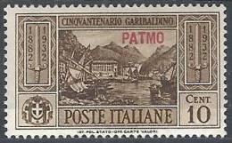 1932 EGEO PATMO GARIBALDI 10 CENT MH * - RR10908 - Aegean (Patmo)