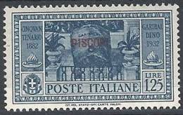 1932 EGEO PISCOPI GARIBALDI 1,25 LIRE MH * - RR10908 - Egée (Piscopi)