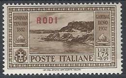 1932 EGEO RODI GARIBALDI 1,75 LIRE MH * - RR10909 - Egée (Rodi)