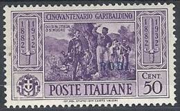 1932 EGEO RODI GARIBALDI 50 CENT MH * - RR10909 - Egeo (Rodi)