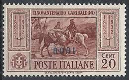 1932 EGEO RODI GARIBALDI 20 CENT MH * - RR10910 - Ägäis (Rodi)