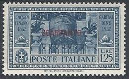 1932 EGEO SCARPANTO GARIBALDI 1,25 LIRE MH * - RR10910 - Ägäis (Scarpanto)