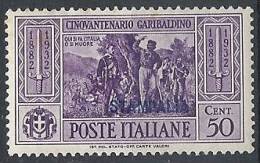 1932 EGEO STAMPALIA GARIBALDI 50 CENT MH * - RR10912 - Egée (Stampalia)