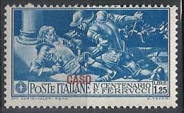 1930 EGEO CASO FERRUCCI 1,25 LIRE MH * - RR10918 - Aegean (Caso)
