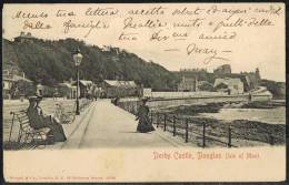 113-Inghilterra - Derby Castle, Douglas (Isle Of Man) 3.10.1909  Cartolina Animata Viaggiata Malta/ Palermo - Derbyshire