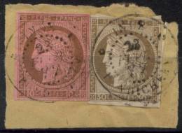 #32# COLONIES GENERALES N° 18 Et 20 Oblitéré Pondichery (Inde) - Ceres