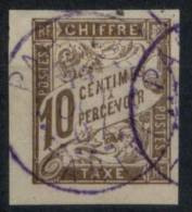 #32# COLONIES GENERALES TAXE N° 19 Oblitéré En Violet Papeete (Tahiti) - Strafportzegels