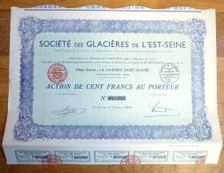 ACTION SOCIETE DES GLACIERES  DE L'EST DE LA SEINE  1938 - Industry