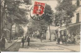 Cpa, Puteaux (Hts-de-Seine), Boulevard Richard-Wallace, Très Bien Animée - Puteaux