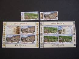 MOLDOVA 2012     CEPT   STAMPS + SOUVENIR SHEET   Photo Is Example  MNH **  (Q43-368 - 2012