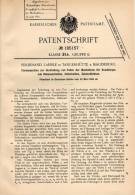 Original Patentschrift - F. Laissle In Tangerhütte B. Magdeburg , 1906 , Maschine Für Riemenscheiben Und Zanhräder !!! - Machines