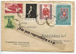 - Cover  Pologne, Polska, Zabrze, 5 Stamps, 1960, à Destination De Stuttgart,  TBE - Lettres & Documents