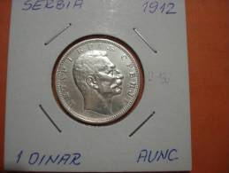 SERBIJA 1 DINARA 1912 / AUNC  / Ag83.5% 5g, KM25 - Serbia