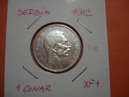 SERBIJA 1 DINARA 1912 / XF+  / Ag83.5% 5g, KM25 - Serbie