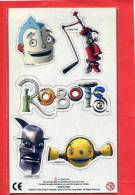 PLAQUETTE DE 5 MAGNETS 2005 PERSONNAGES DU DESSIN ANIME ROBOTS - Personnages