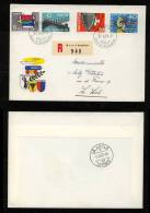 Schweiz 1957 FDC Mi# 637-40 Franz. Stempel M€ 65,- - Lettres & Documents