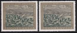 Yugoslavia Republic, 100 Years Of Serbian-Turkish War 1978 Mi#1720, Error On Right Stamp - Horse Tail, Mint Never Hinged - Unused Stamps