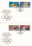 Germany DDR FDC 18-5-1976 Complete Set Olympic Games Montreal 1976 On 3 Covers With Cachet - Ete 1976: Montréal