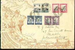 SOUTH AFRICA 1938 - Commemorative Cover With The Issue For The Voortrekker Monument Of 1933, Circulated - Storia Postale