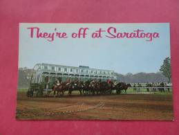 New York > Saratoga Springs   Race Track They're Off At Saratoga -Early Chrome-------- -------- Ref 701 - Saratoga Springs