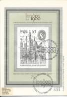 London 1980 Mini Sheet On Maxi Postcard Used With FDI Philatelic Bureau Edinburgh Postmark 7 May 1980 - Blocs-feuillets