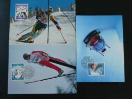 JO Olympic Games Lillehammer X3 Carte Maximum Maxicard Liechtenstein - Inverno1994: Lillehammer