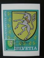 Licorne Unicorn Carte Maximum Maxicard Suisse Switzerland - Mythologie