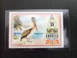 ANGUILLA 1972 PAJAROS PELICANO MARRON Yvert Nº 128 ** MNH - Anguilla (1968-...)