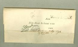 VOORLOPER * KOMPLETE BRIEF Uit 1817 Van De GOUVERNEUR TE Z-HOLLAND Uit DEN HAAG Naar DEN SCHOUT ZUIDLAND BRIELLE (6127) - ...-1852 Vorläufer