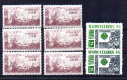 Bataille Navale De Riachuelo, Journée Des  « 4 S Clubs », 6 X 590** +2 X 826** - Unused Stamps