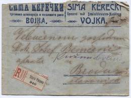 HUNGARY, Serbia, VOJKA, Stara Pazova, 1918. Registered Letter, Less Damaged - Banat-Bacska