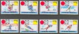 Rwanda 1972 Winter Olympic Games Sapporo-72 Set Of 8 MNH - Winter 1972: Sapporo