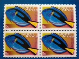 South Africa 2000 - Block Of 4 Marine Life Sealife Fish Animal Fauna RSA Definitive Stamps MNH SACC 1288 SG 1205 - Nuovi