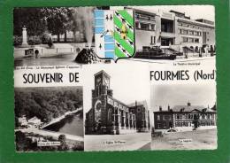 59 FOURMIES    Souvenir De Fourmies - CPSM Grd Format Dentellée Multivues Avec Le Blason - CIM - 1962 EDIT  Combier - Fourmies