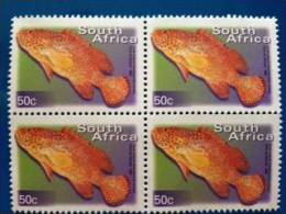 South Africa  2000 - One Block Of 4 Marine Life Sealife Fish Animal Fauna RSA Definitive Stamps MNH SACC 1293 SG 1210 - Unused Stamps