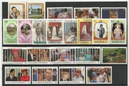 ILE De La DOMINIQUE (Caraïbes) La Famille Royale Britannique.  22 T-p Neufs **.  Cote 29.50 € - Dominique (1978-...)