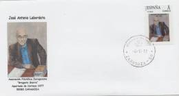 SPAIN. COVER JOSE ANTONIO LABORDETA. ZARAGOZA. "TU SELLO". CUSTOM STAMP. MODELO 1 - Storia Postale