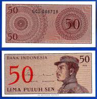 Indonesie 50 Sen 1964 Neuf UNC Indonesia Uncirculated Travailleur Volontaire Skrill Paypal OK - Indonesien