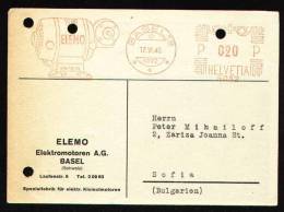 13641 Cover Lettre Brief 1946 BASEL - ELEMO ELEKTROMOTOREN - Switzerland Suisse Schweiz Zwitserland - Affrancature Meccaniche