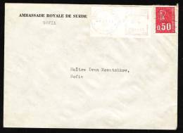 13614/  Cover Lettre Brief  1971 MARIANNE DE BEQUET AMBASSADE ROYALE DE SUEDE - France Frankreich Francia - 1971-1976 Marianne Of Béquet