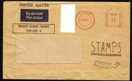 13580 / Cover Lettre Brief DISTRIBUTEURS 1981 OXFORD - Great Britain Grande-Bretagne Grossbritannien - Maschinenstempel (EMA)