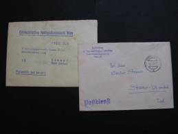 == Austria  2 Briefe Postdienst Nach Stamms  1961 , Klappe Hinten Fehlt - Briefe U. Dokumente