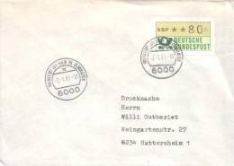 Germany - Umschlag Echt Gelaufen / Cover Used (o417)- - Automatenmarken [ATM]